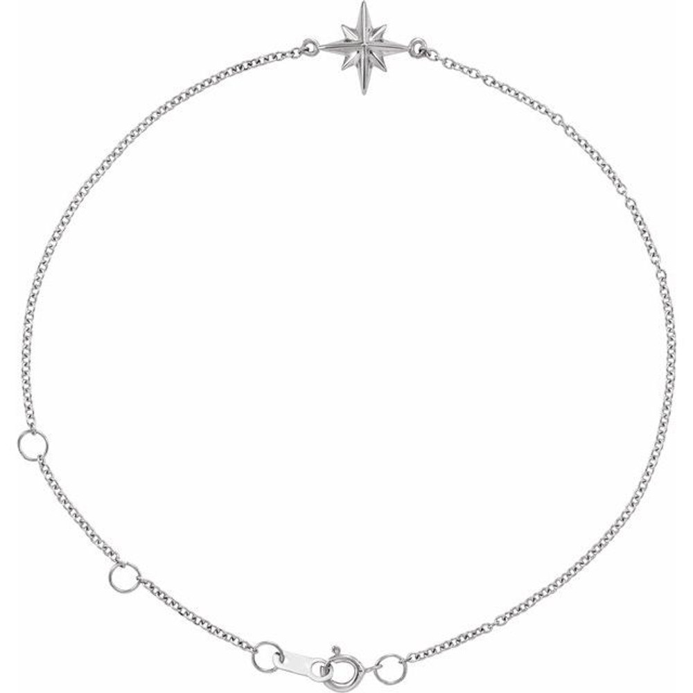 This sterling silver star bracelet elevates any attire.