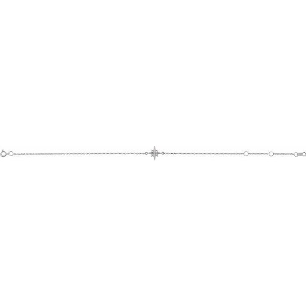 This sterling silver star bracelet elevates any attire.