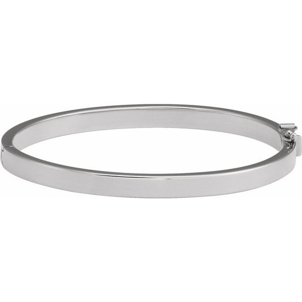 This sterling silver bangle bracelet elevates any attire.