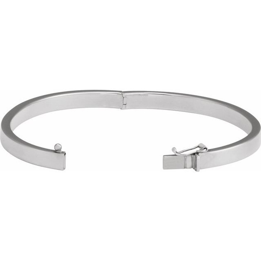 This sterling silver bangle bracelet elevates any attire.