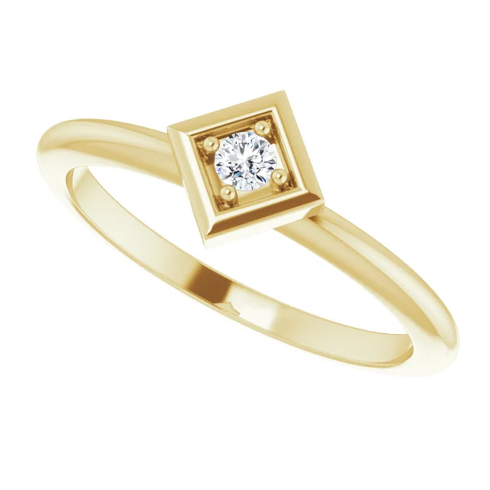 She'll be delighted to receive this charming diamond ring.