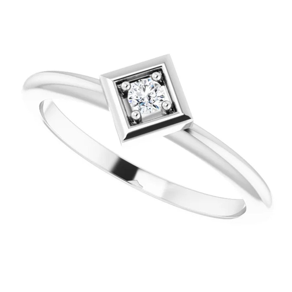 She'll be delighted to receive this charming diamond ring.