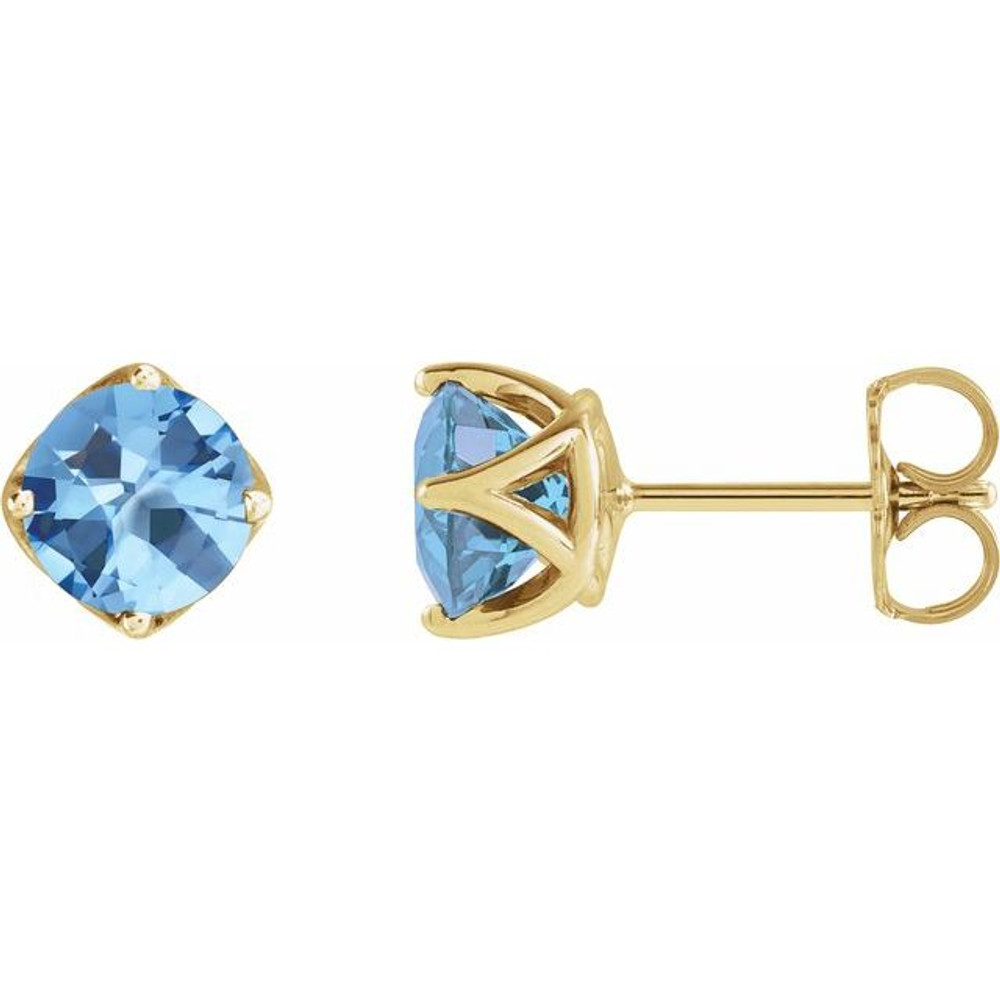 These aquamarine earrings add a touch of elegance to any ensemble.