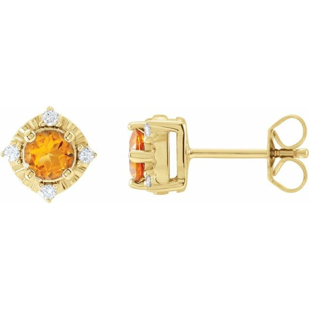 Celebrate your November birthday with these sophisticated citrine earrings.
