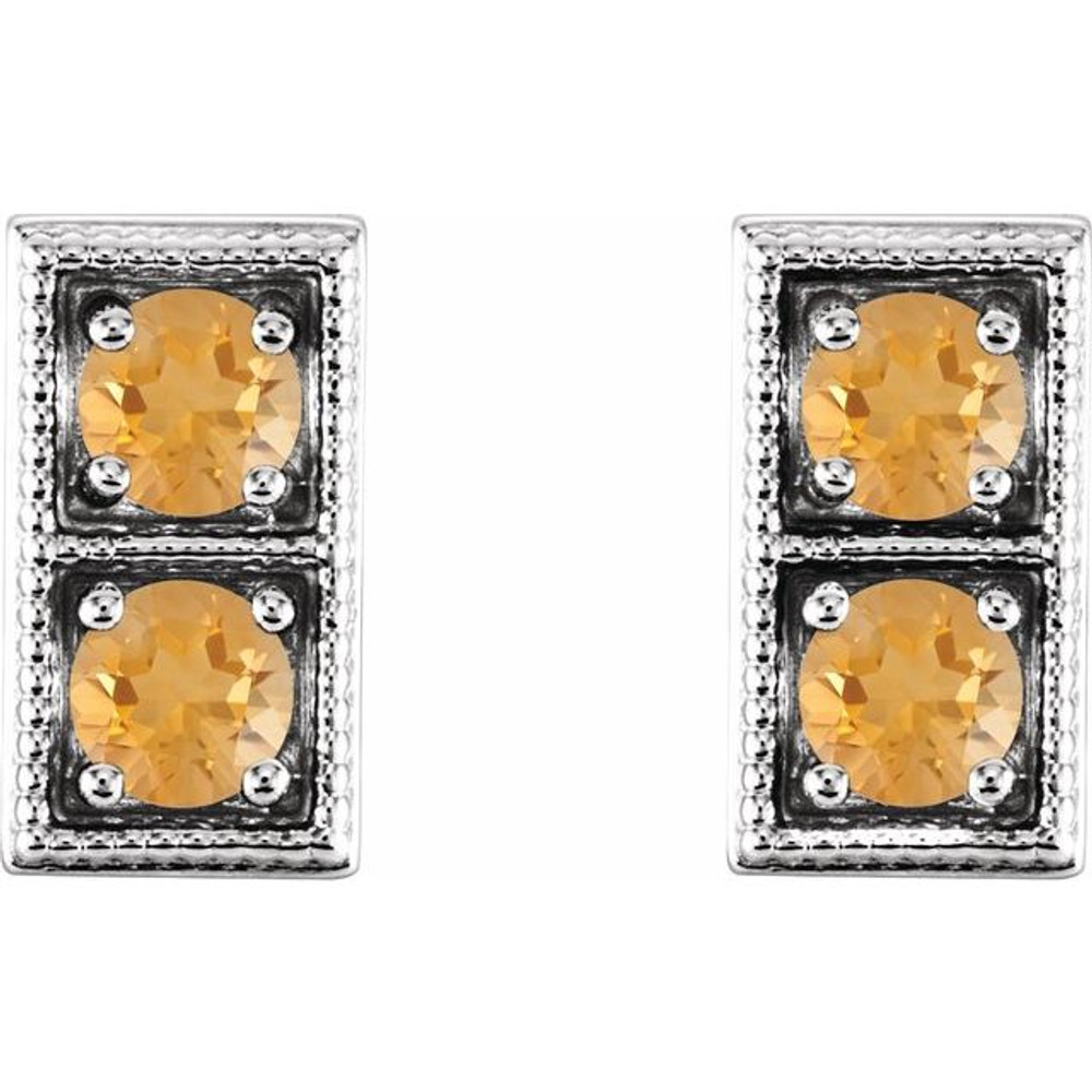 Celebrate your November birthday with these sophisticated citrine earrings.