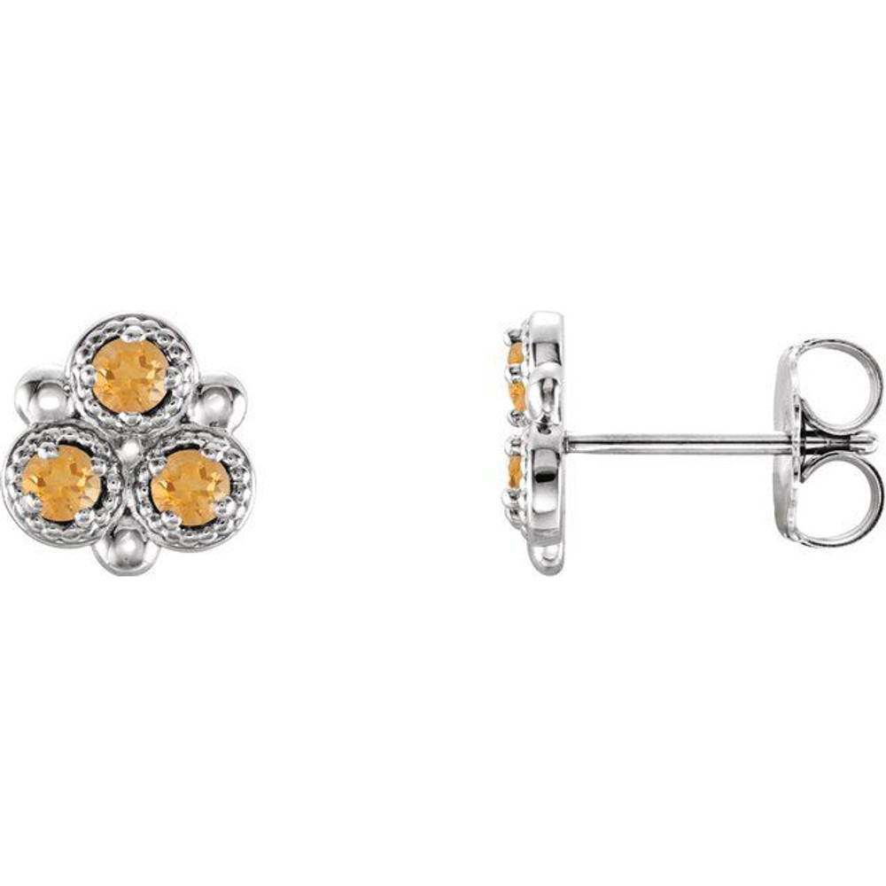 Celebrate your November birthday with these sophisticated citrine earrings.