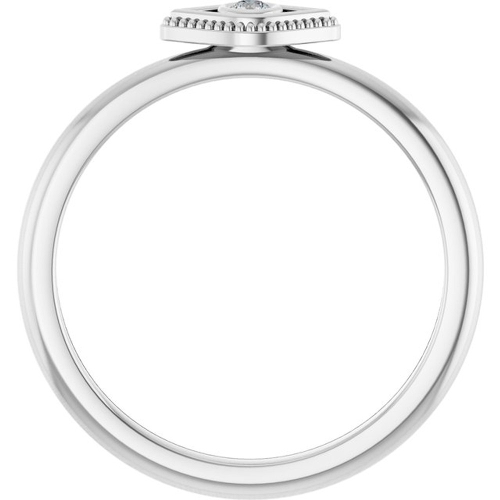 Faith meets fashion in this diamond cross ring.