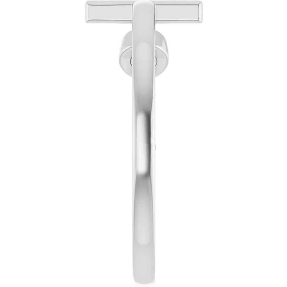 Faith meets fashion in this diamond cross ring.