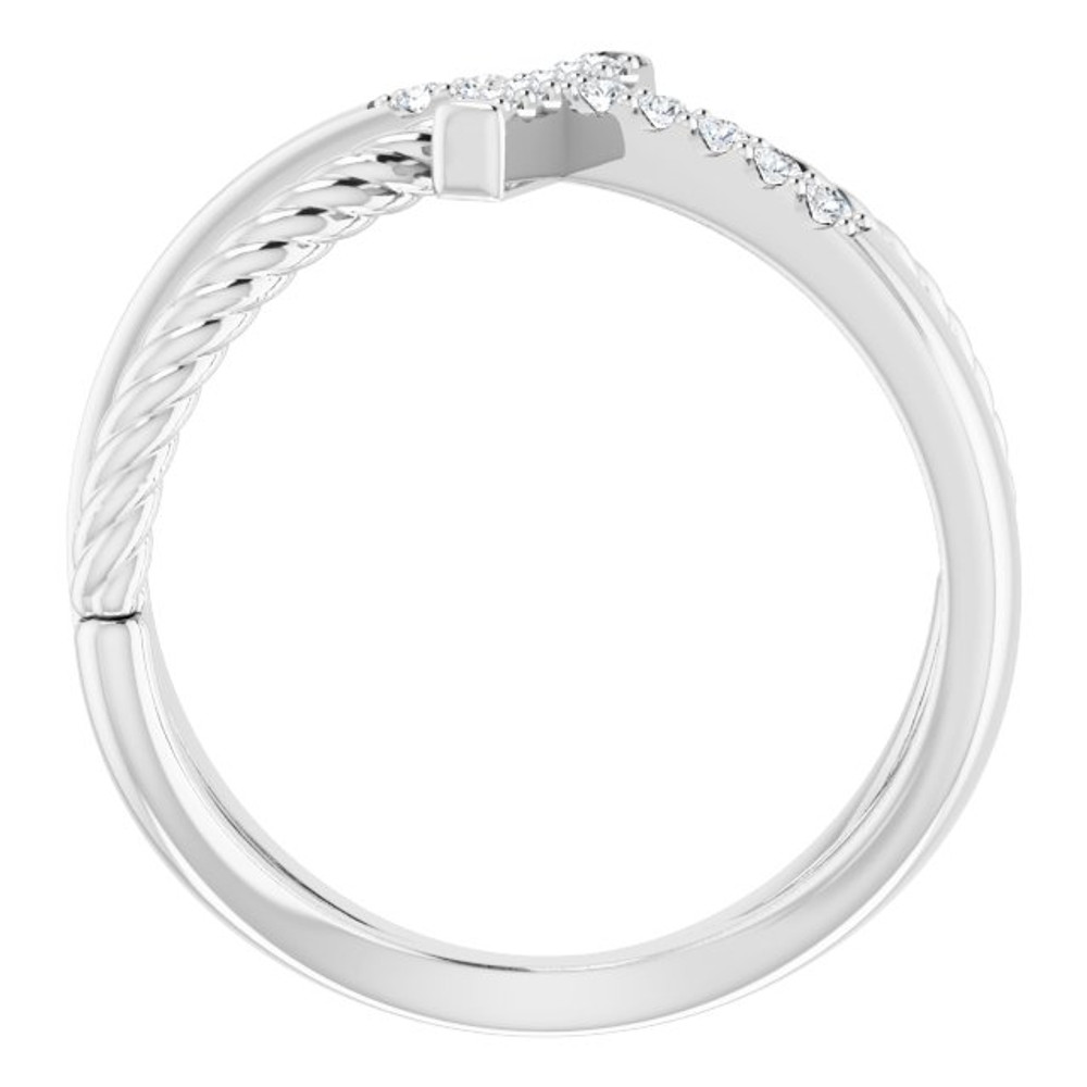 Subtle and shimmering, this diamond cross ring is a beautiful way to celebrate your faith.