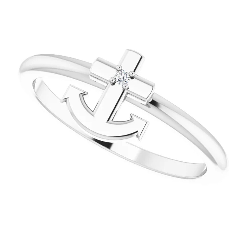 Subtle and shimmering, this diamond cross ring is a beautiful way to celebrate your faith.