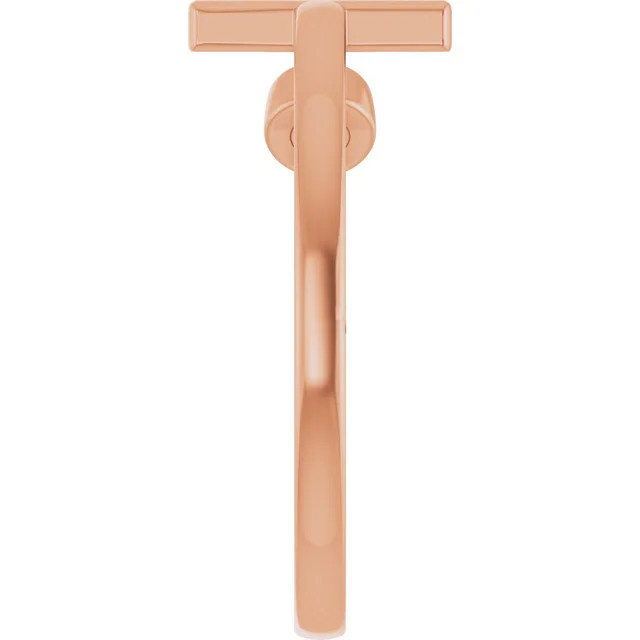Express your faith with this 14k rose gold cross ring.
