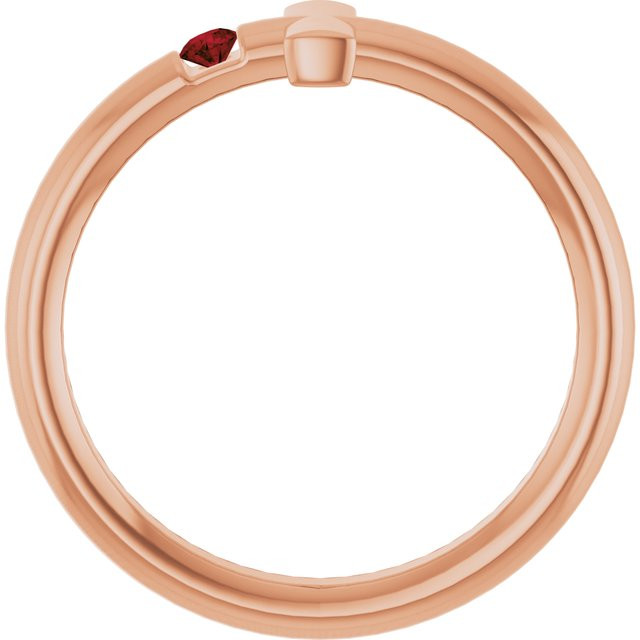 Express your faith with this 14k rose gold cross ring.