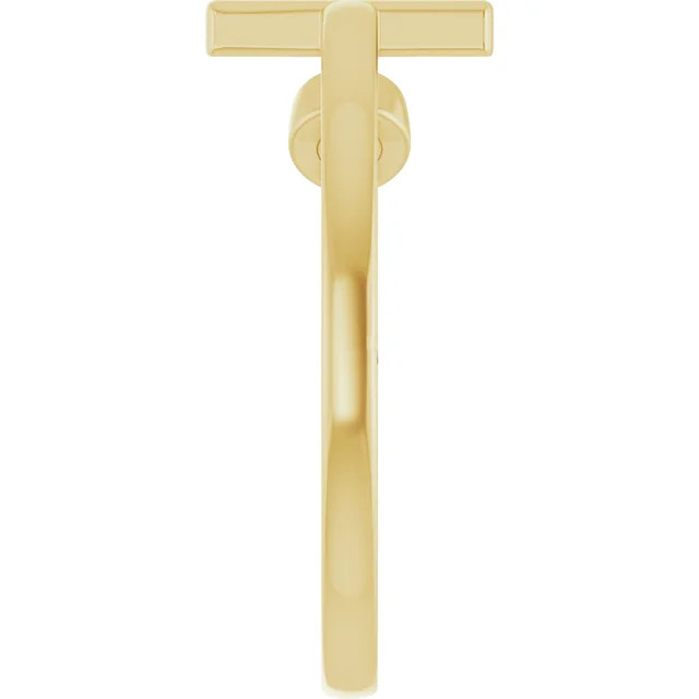 Share your faith when you wear this gemstone cross ring in 14k yellow gold.