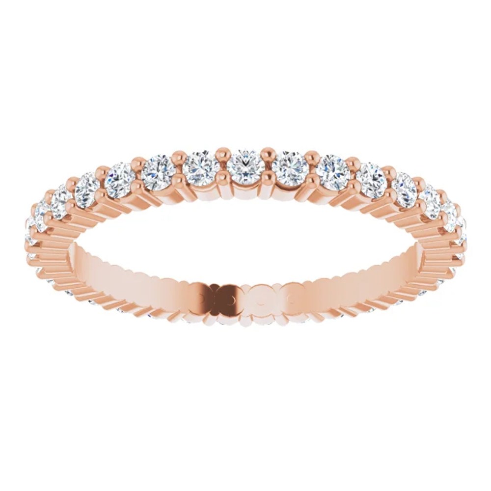As bold as your love, this diamond eternity band adds sparkle to your celebration.