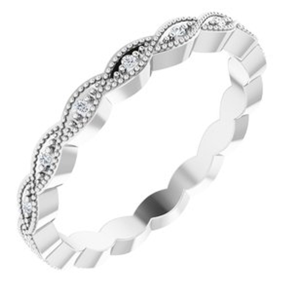 As bold as your love, this diamond eternity band adds sparkle to your celebration.