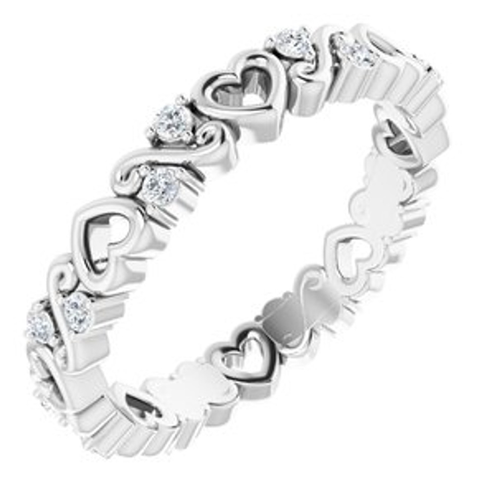 As bold as your love, this diamond eternity band adds sparkle to your celebration.