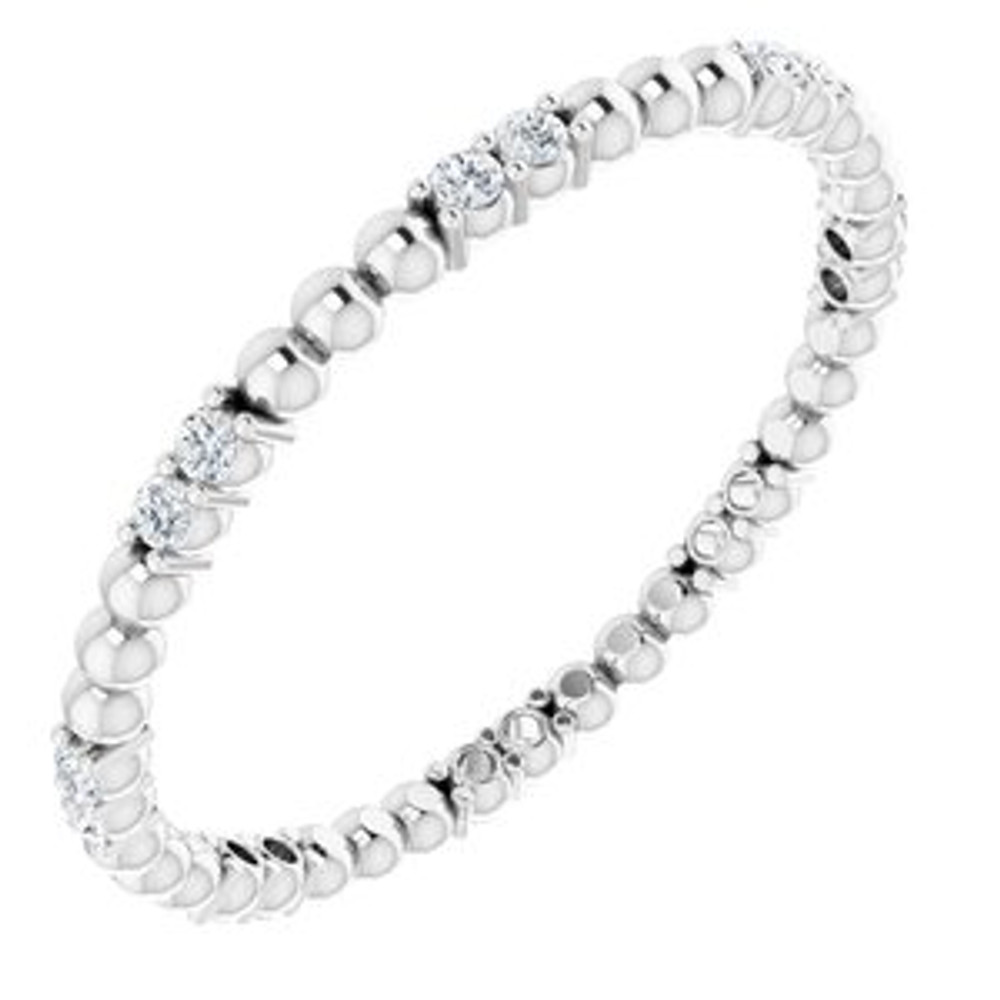 As bold as your love, this diamond eternity band adds sparkle to your celebration.