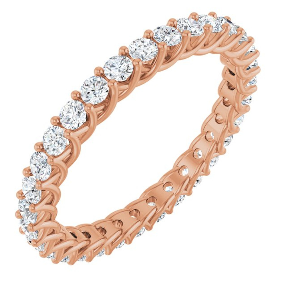 As bold as your love, this diamond eternity band adds sparkle to your celebration.