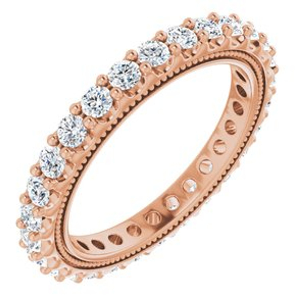 As bold as your love, this diamond eternity band adds sparkle to your celebration.