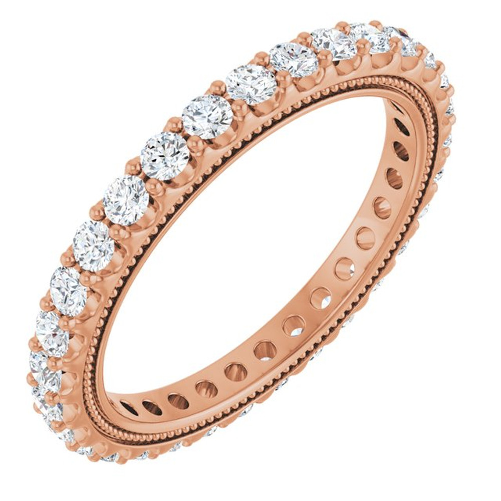 As bold as your love, this diamond eternity band adds sparkle to your celebration.