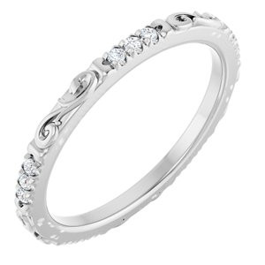 As bold as your love, this diamond eternity band adds sparkle to your celebration.