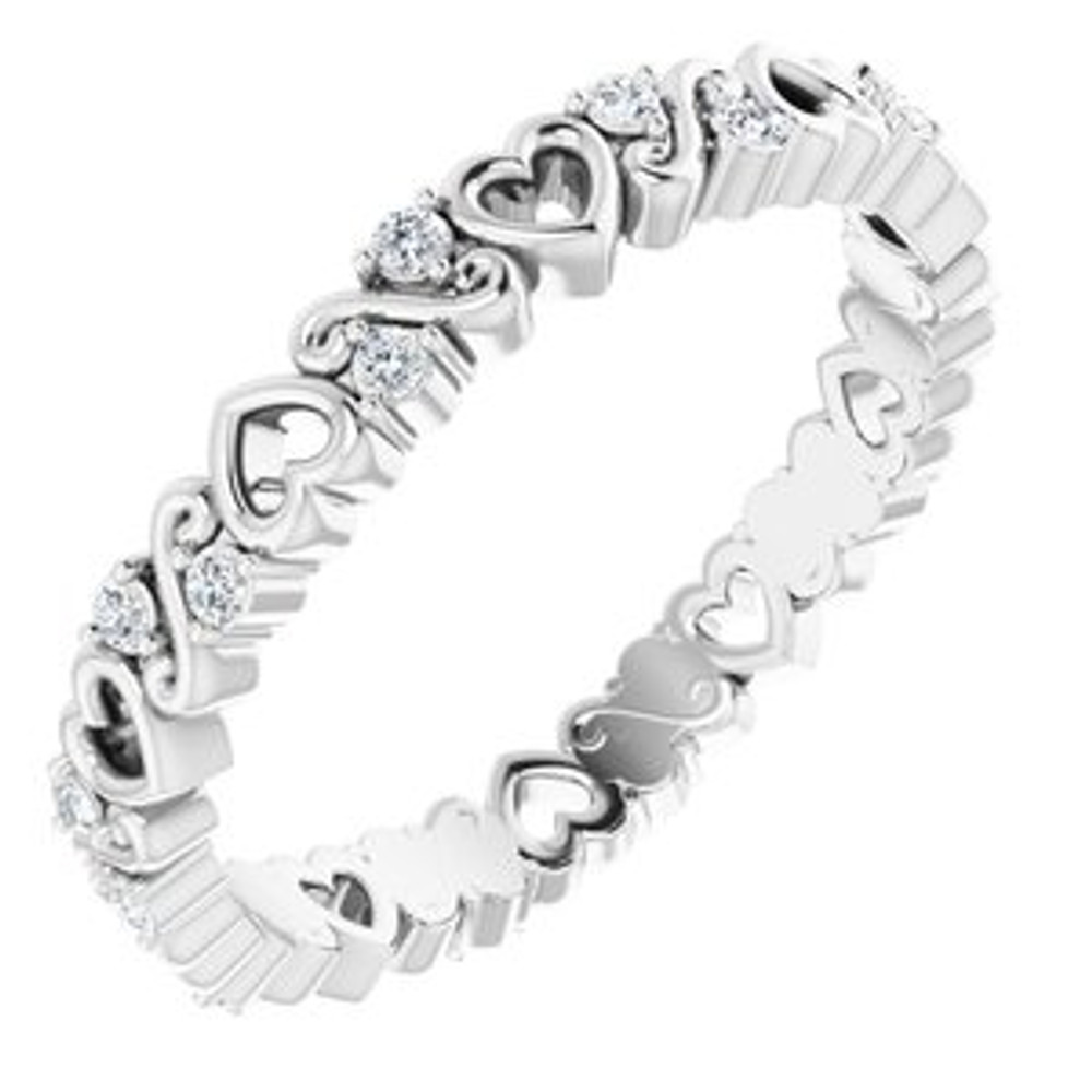 As bold as your love, this diamond eternity band adds sparkle to your celebration.
