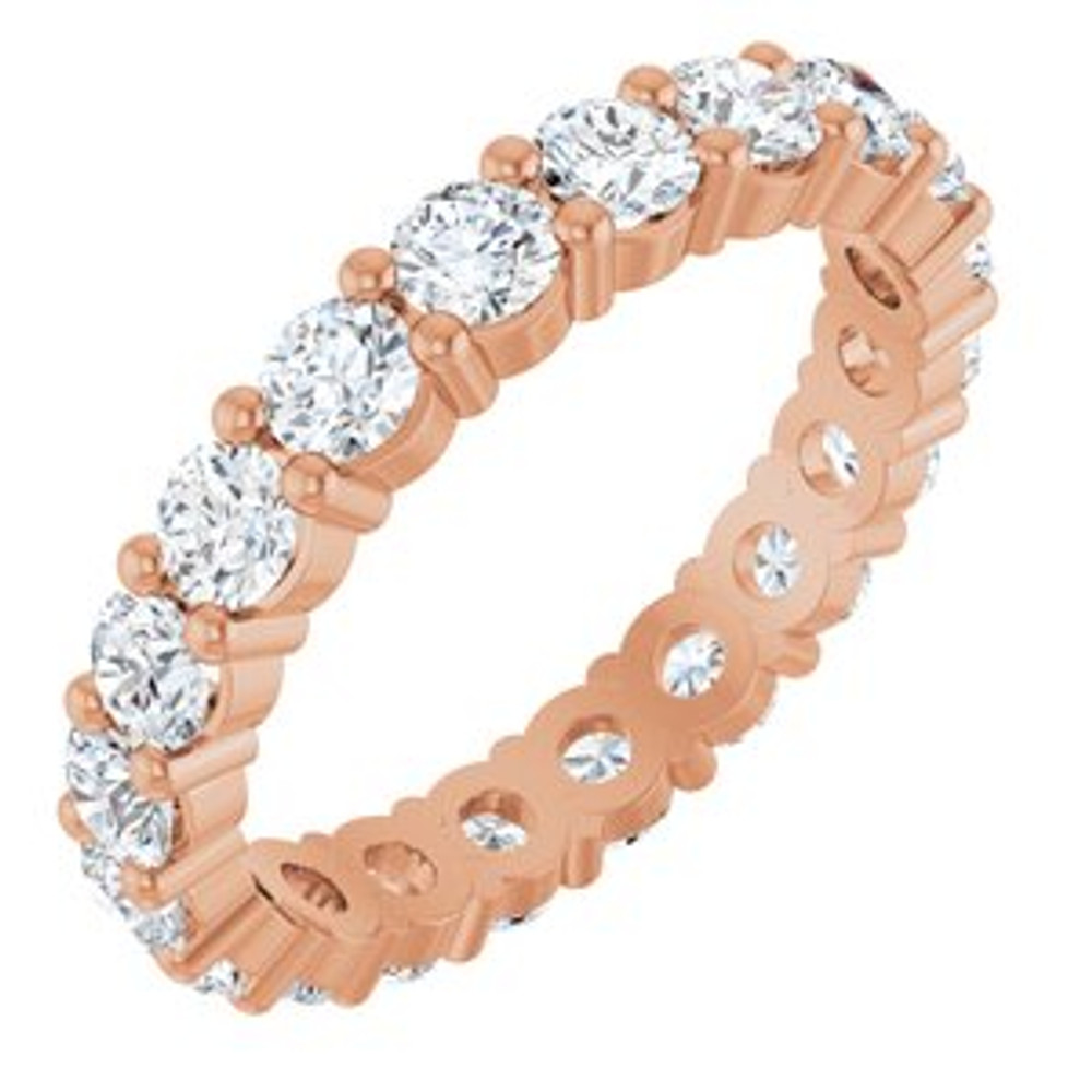 As bold as your love, this diamond eternity band adds sparkle to your celebration.