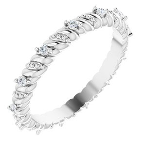 As bold as your love, this diamond eternity band adds sparkle to your celebration.