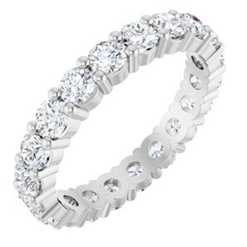 As bold as your love, this diamond eternity band adds sparkle to your celebration.