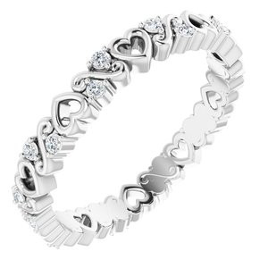 As bold as your love, this diamond eternity band adds sparkle to your celebration.