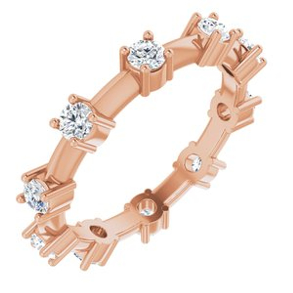As bold as your love, this diamond eternity band adds sparkle to your celebration.