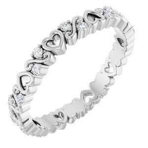 As bold as your love, this diamond eternity band adds sparkle to your celebration.