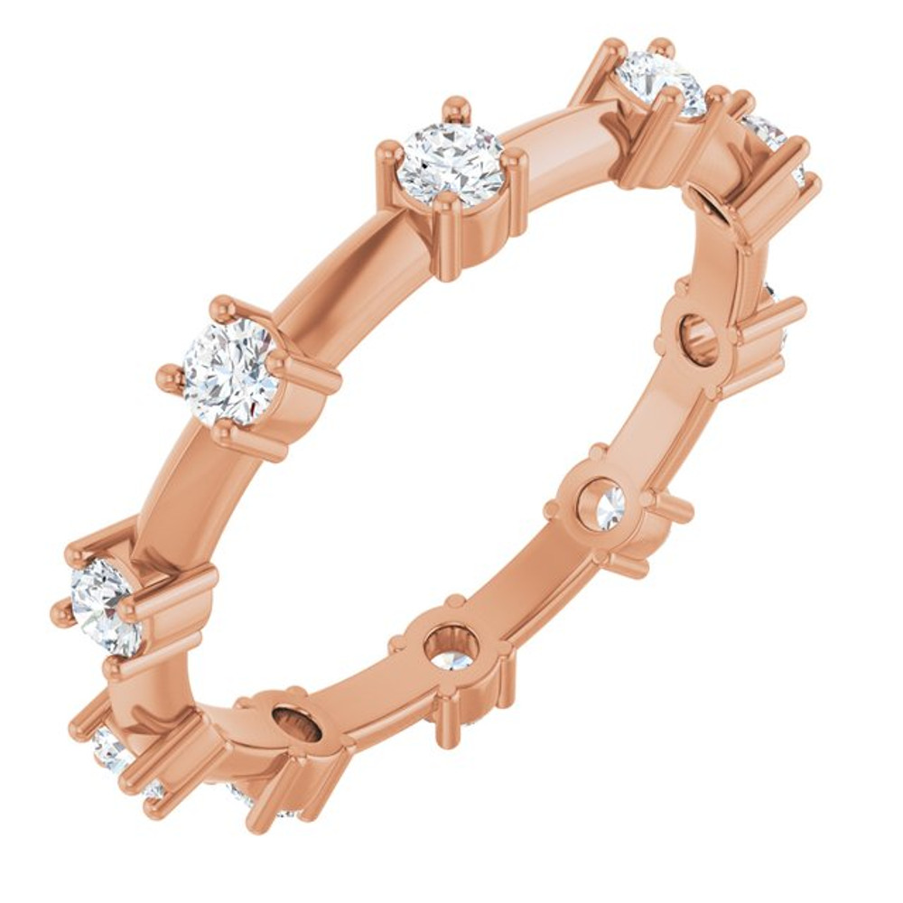 As bold as your love, this diamond eternity band adds sparkle to your celebration.