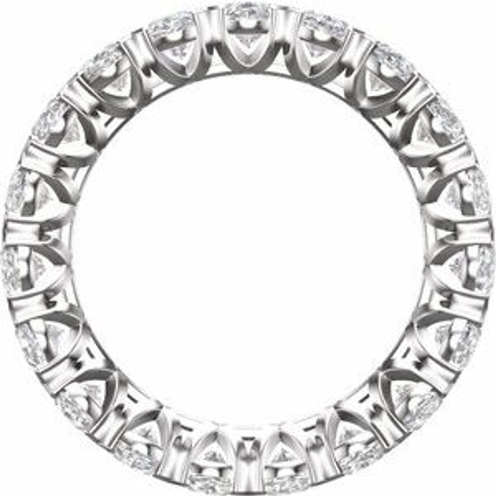 As bold as your love, this diamond eternity band adds sparkle to your celebration.