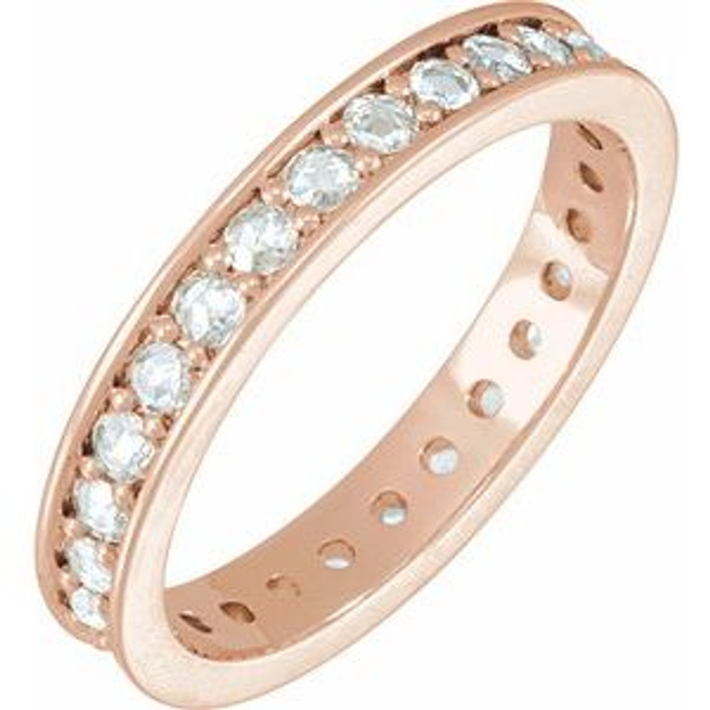 As bold as your love, this diamond eternity band adds sparkle to your celebration.