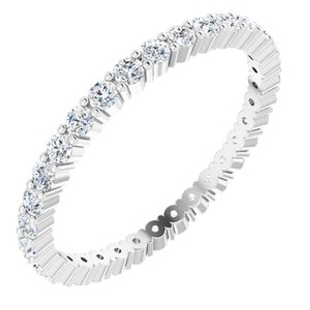 As bold as your love, this diamond eternity band adds sparkle to your celebration.
