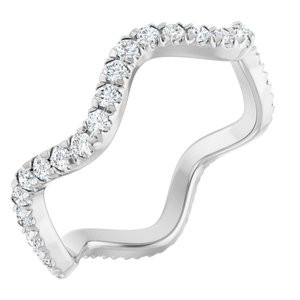 As bold as your love, this diamond eternity band adds sparkle to your celebration.