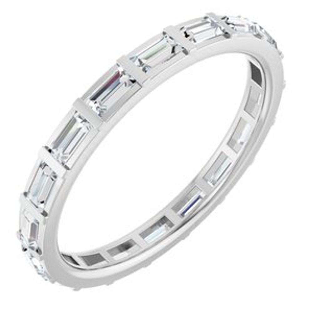 As bold as your love, this diamond eternity band adds sparkle to your celebration.