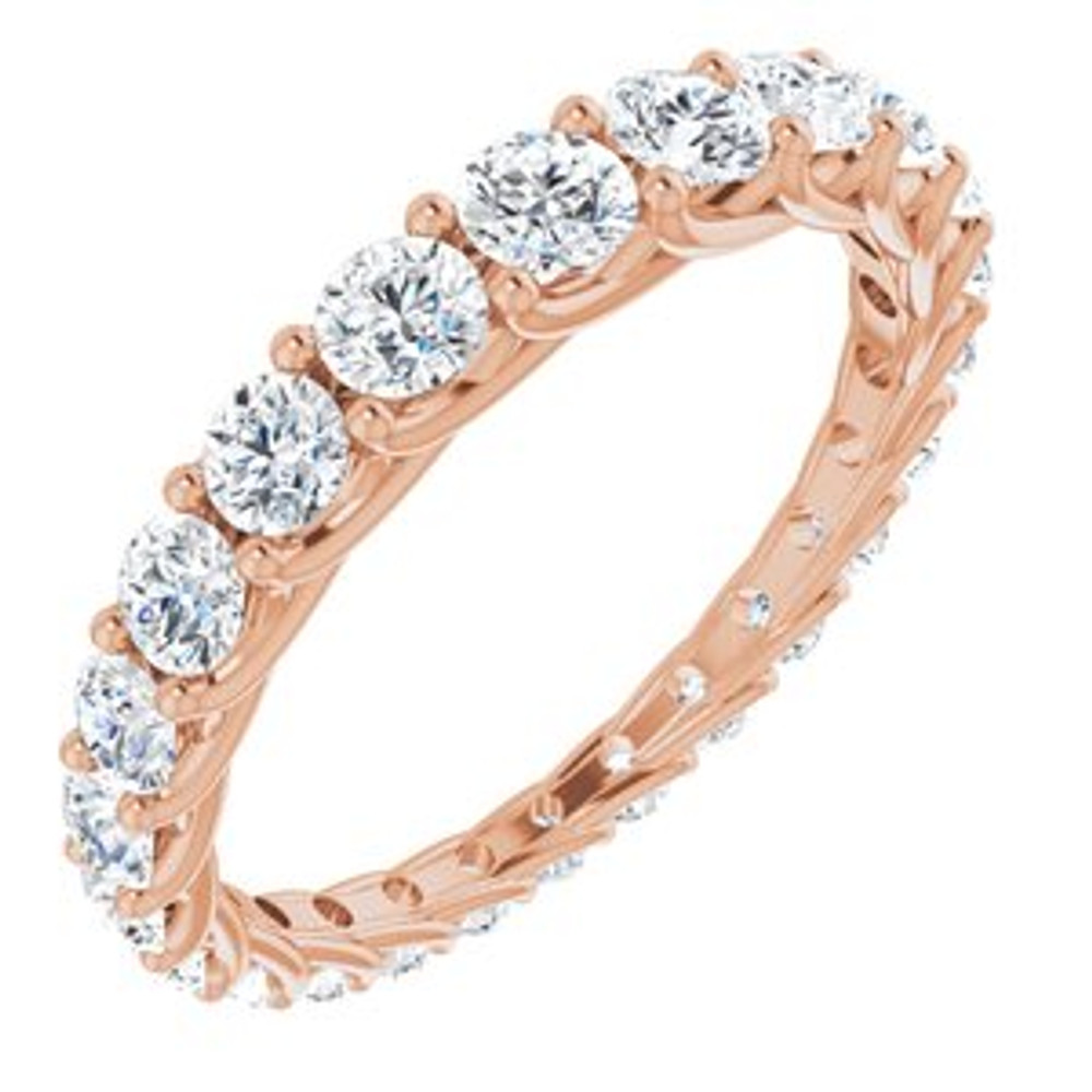 As bold as your love, this diamond eternity band adds sparkle to your celebration.