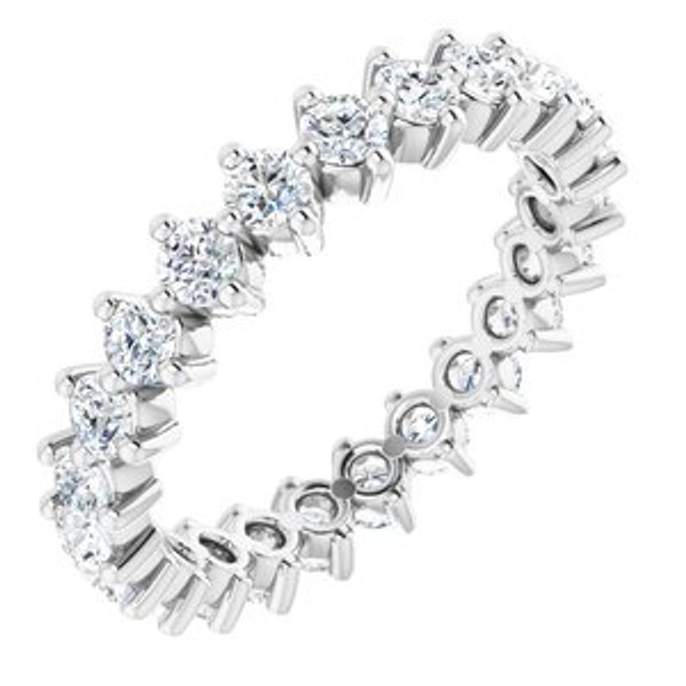 As bold as your love, this diamond eternity band adds sparkle to your celebration.