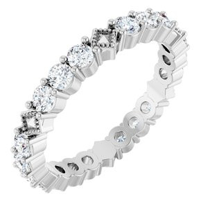 As bold as your love, this diamond eternity band adds sparkle to your celebration.