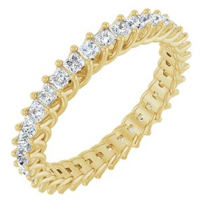 As bold as your love, this diamond eternity band adds sparkle to your celebration.
