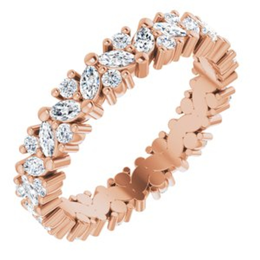 As bold as your love, this diamond eternity band adds sparkle to your celebration.