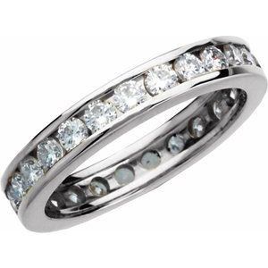 As bold as your love, this diamond eternity band adds sparkle to your celebration.