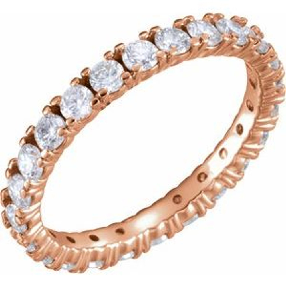 As bold as your love, this diamond eternity band adds sparkle to your celebration.