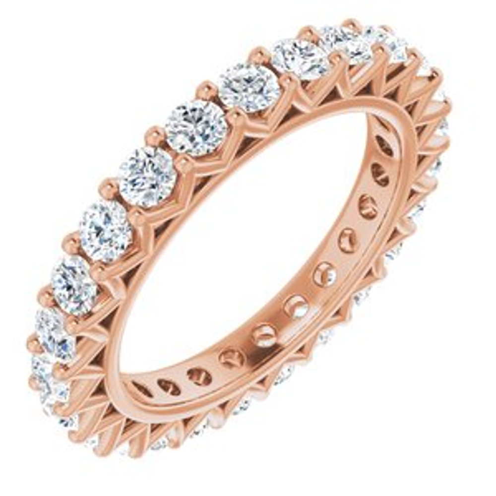 As bold as your love, this diamond eternity band adds sparkle to your celebration.