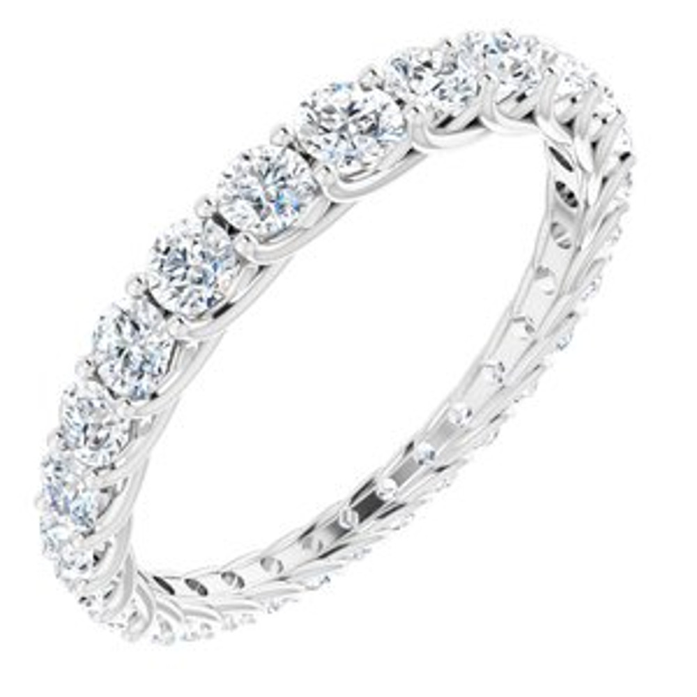 As bold as your love, this diamond eternity band adds sparkle to your celebration.