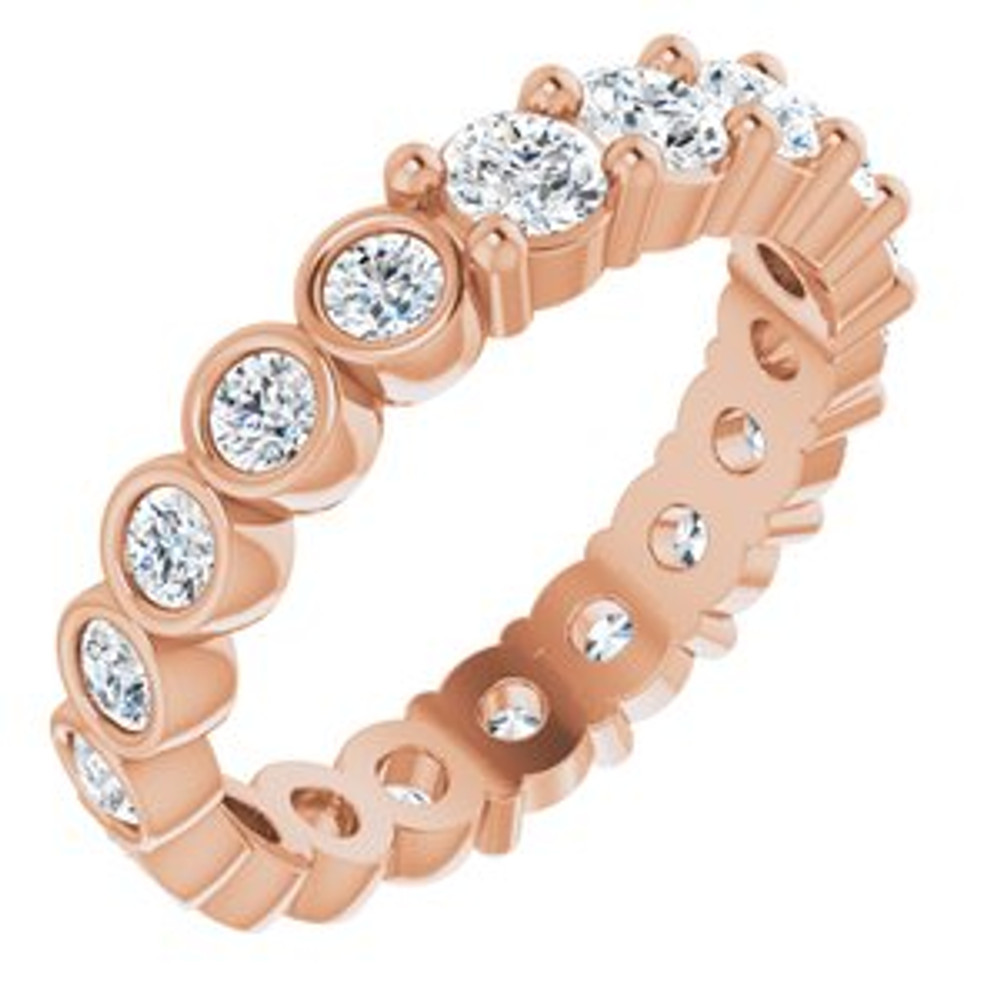 As bold as your love, this diamond eternity band adds sparkle to your celebration.