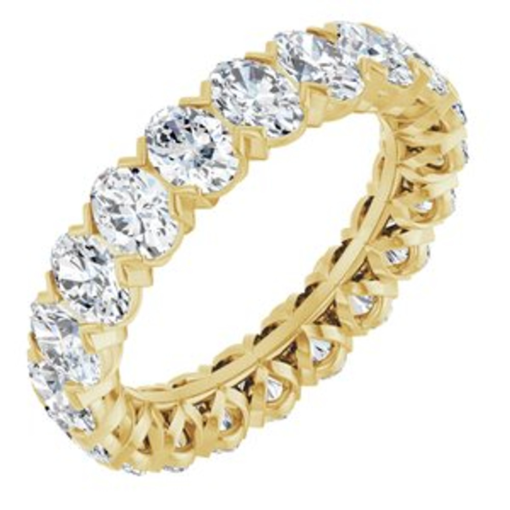 As bold as your love, this diamond eternity band adds sparkle to your celebration.