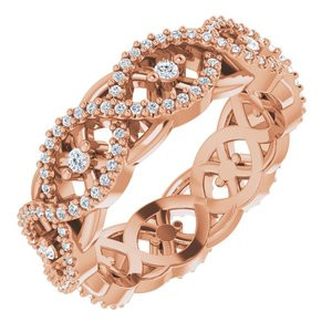 As bold as your love, this diamond eternity band adds sparkle to your celebration.